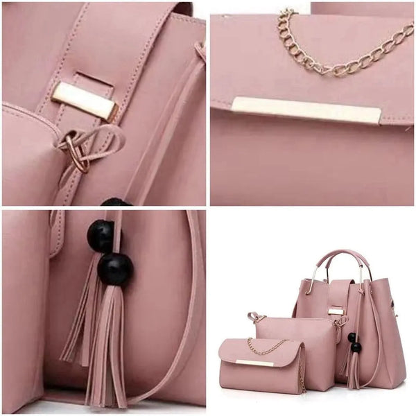 Rexine Handbag Set 3-Piece Office School Wedding