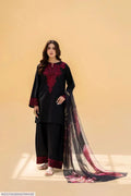 Black Embroidered Lawn 3Pcs Set for Women