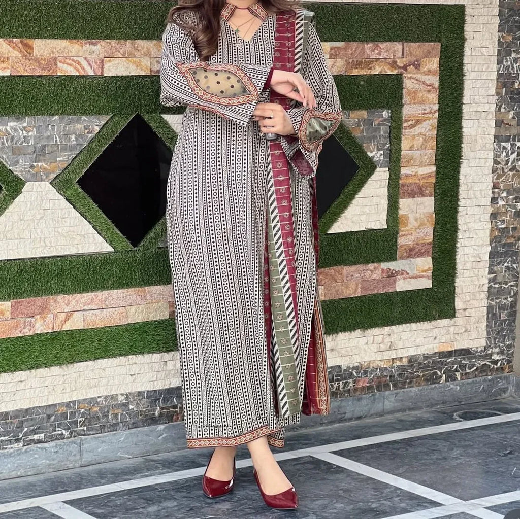 Printed Lawn Shirt & Dupatta Set for Women