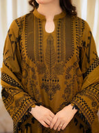 Mustard Embroidered Lawn 3Pcs Set