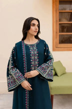 Blue Embroidered Lawn 3Pcs Set for Women