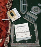 Green Embroidered Lawn 3Pcs Set for Women