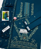 Blue Embroidered Lawn 3Pcs Set for Women