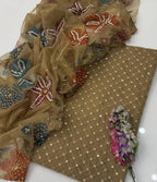 Soft Organza Pani Sheesha Work Suit with Dupatta