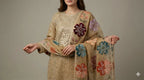 Organza Pani Sheesha Work Suit with Dupatta