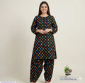 Polo Printed 2Pcs Shirt Trouser Set Black