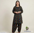 Polo Printed 2Pcs Shirt Trouser Set Black