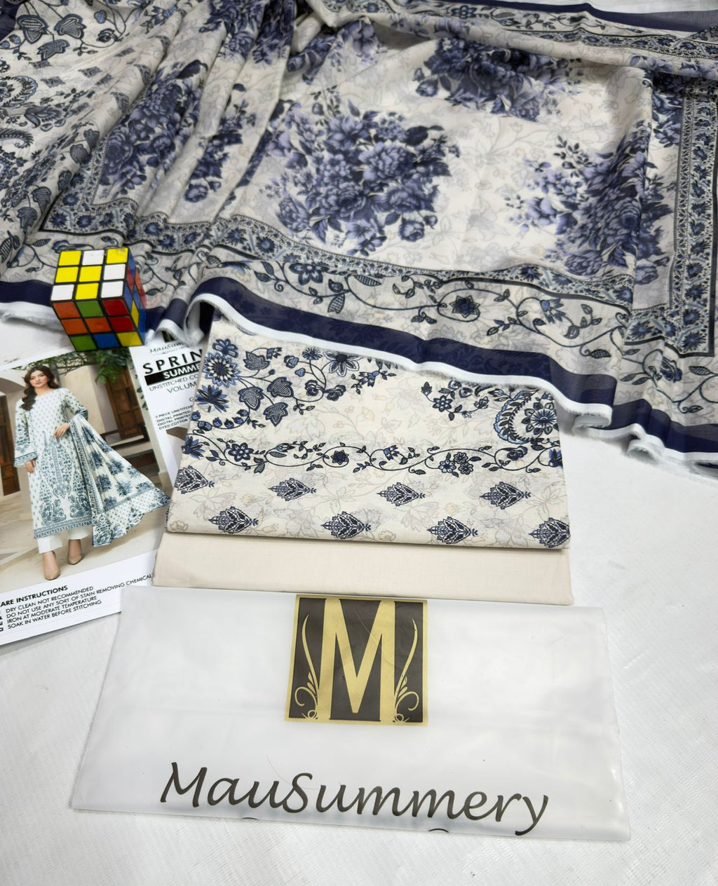 3 piece lawn suit Mausummery V6-1