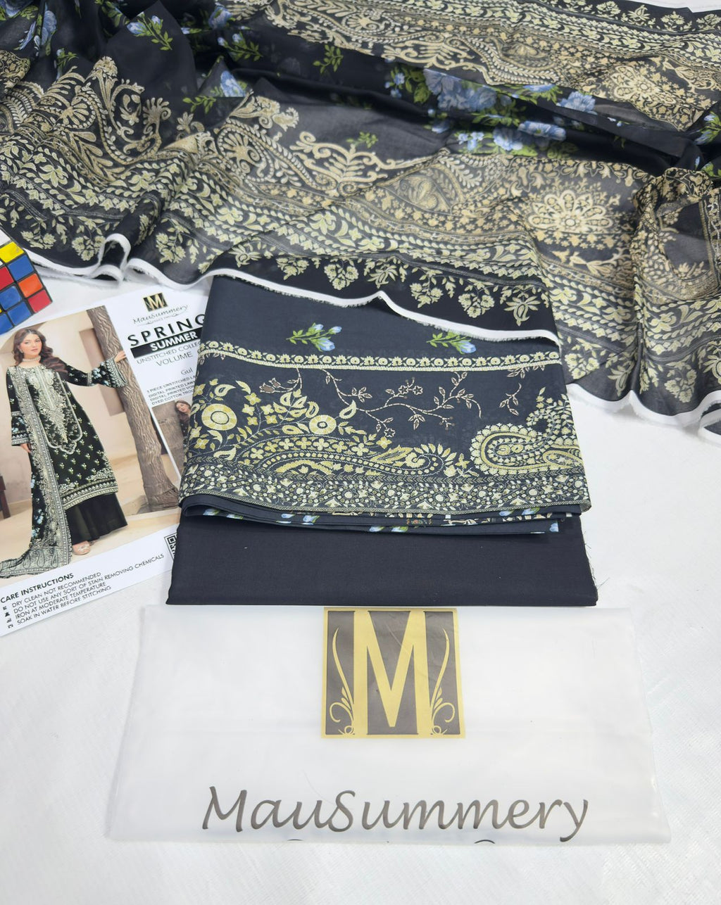 3 piece lawn suit Mausummery V6-2