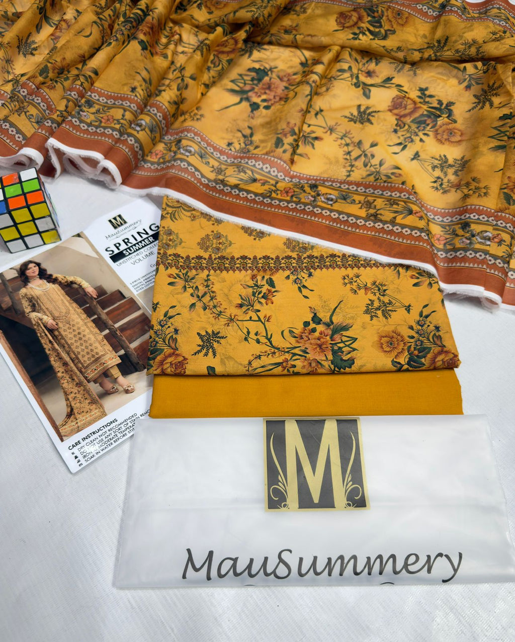 3 piece lawn suit Mausummery V6-4