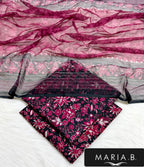 Purple Printed Lawn 3Pcs Set for Women