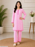 Pink Printed Lawn 2-Piece Shirt & Trouser Set
