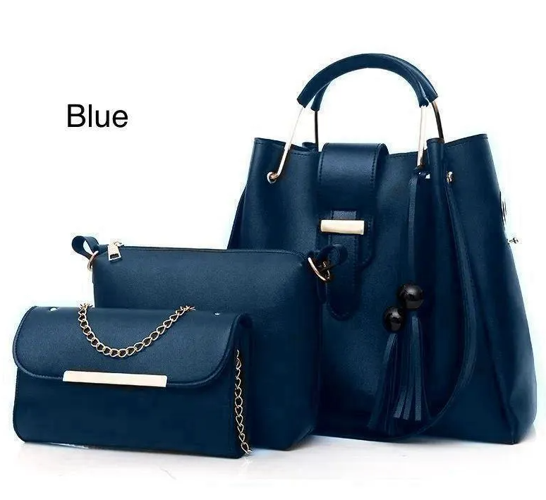 Rexine Handbag Set 3-Piece Office School Wedding
