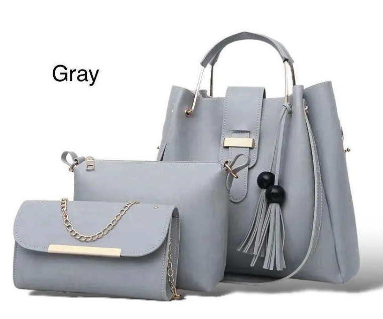 Rexine Handbag Set 3-Piece Office School Wedding
