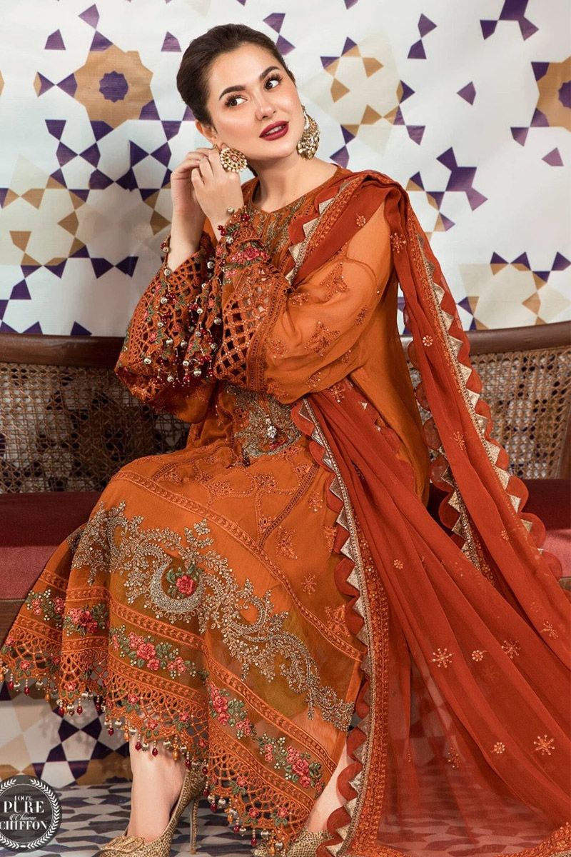 Maria B unstitched 3 piece embroidered summer suit