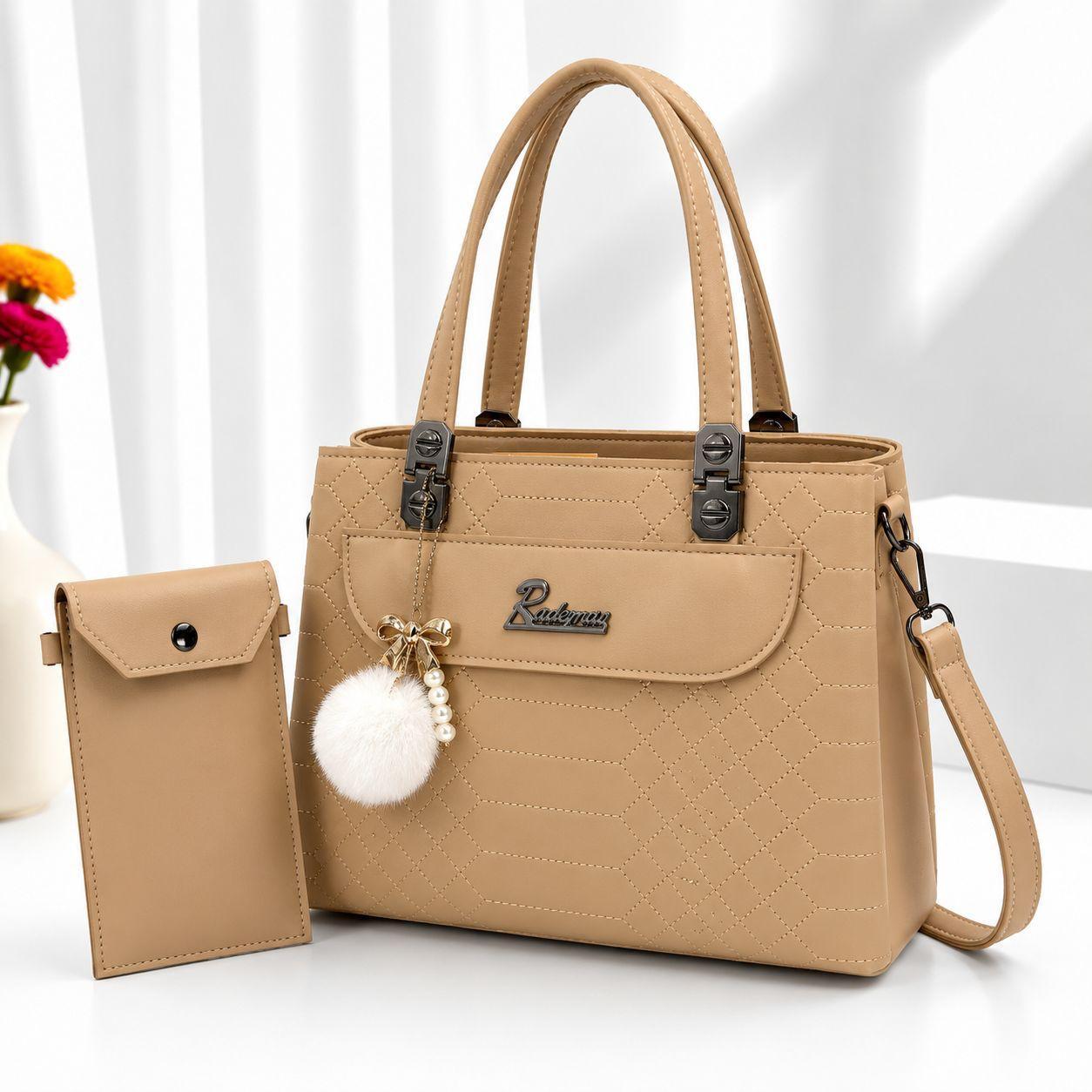 Medium Size Hand Bag With 3 Pocket