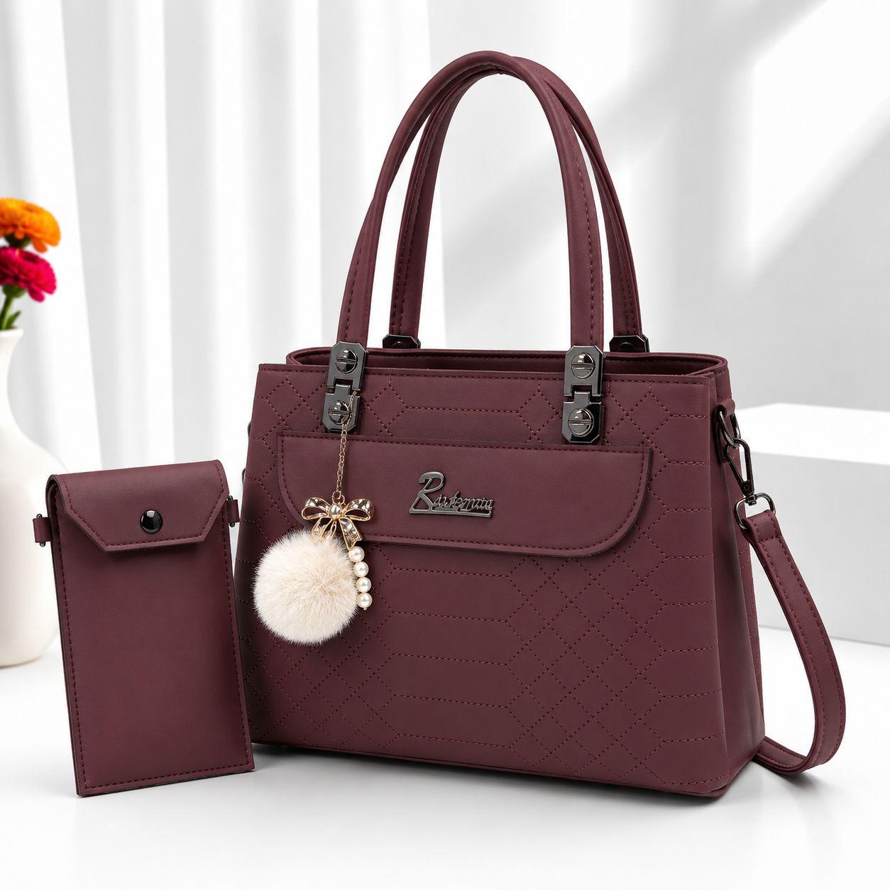 Medium Size Hand Bag With 3 Pocket