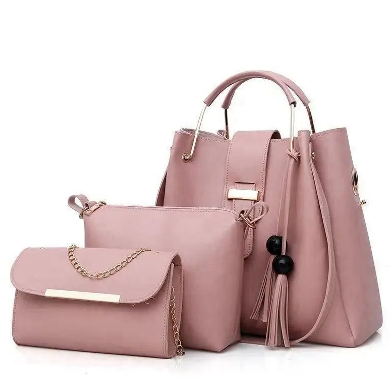 Rexine Handbag Set 3-Piece Office School Wedding