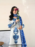 Zaib unstitched 3 piece embroidered summer suit
