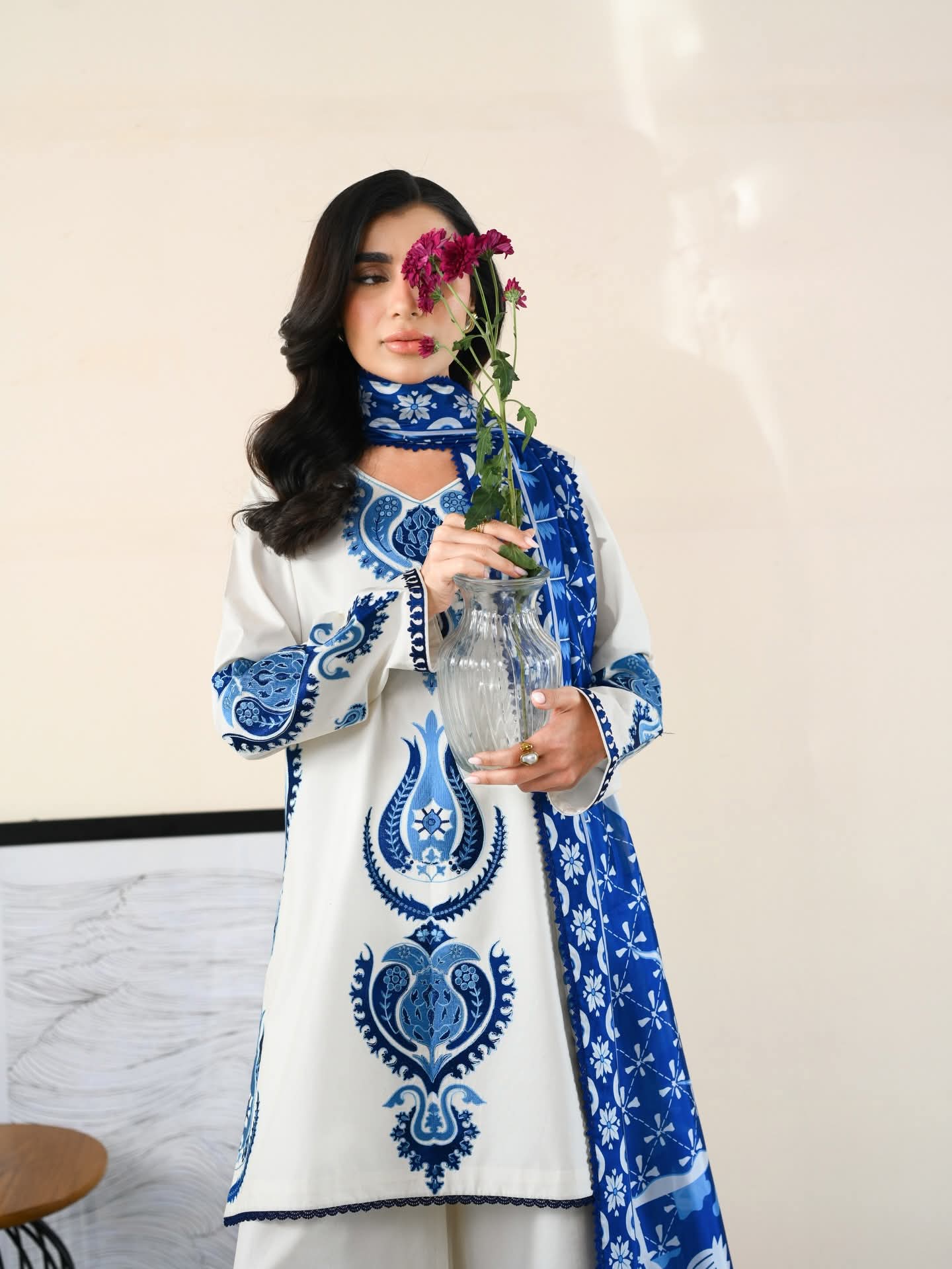 Zaib unstitched 3 piece embroidered summer suit